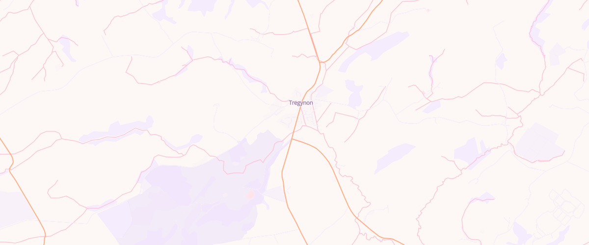 Map showing the location of Tregynon Post Office And