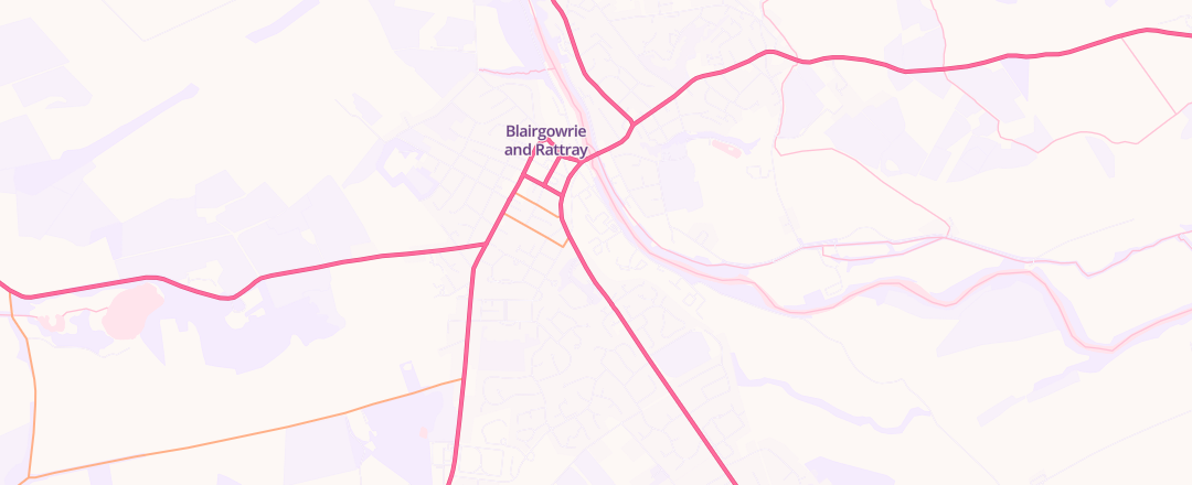 Map showing Cotly Garage, Perthshire