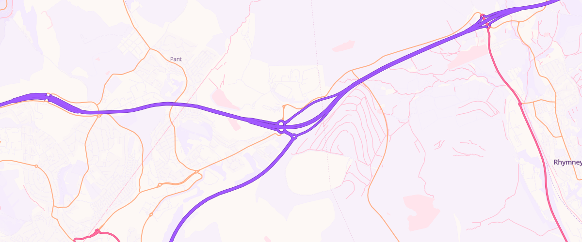 Map showing the location of Valley Heights Service Station