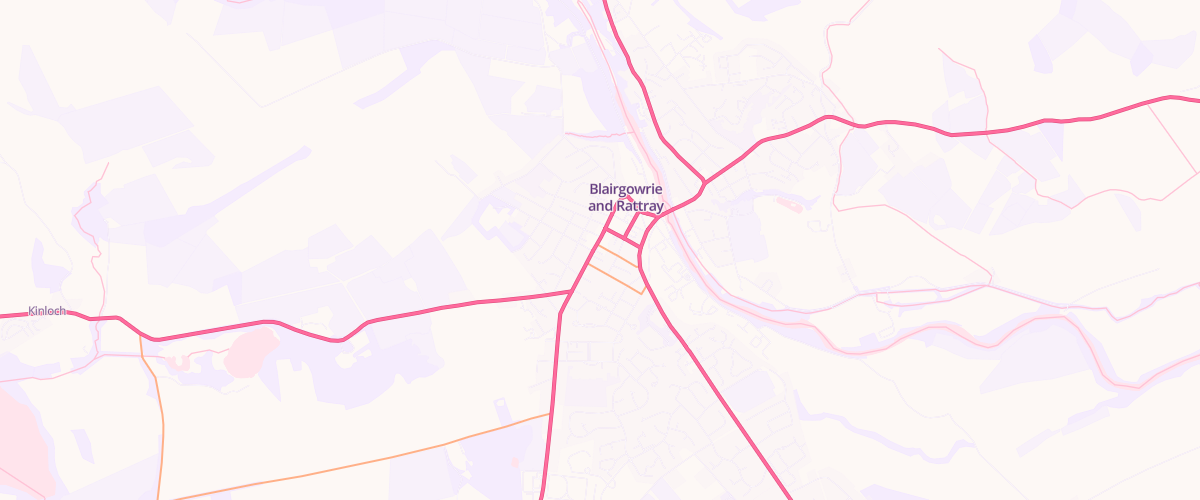 Map showing the location of Blairgowrie Filling Station