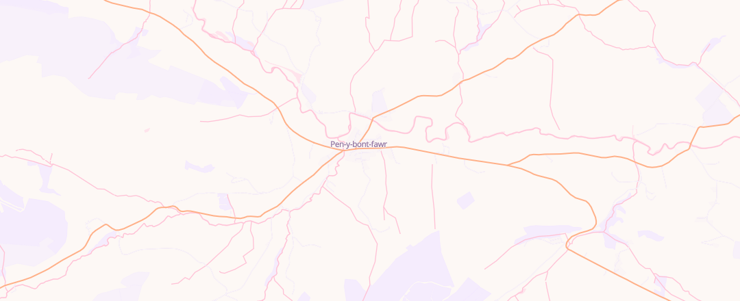Map showing Bethania Service Station, Oswestry