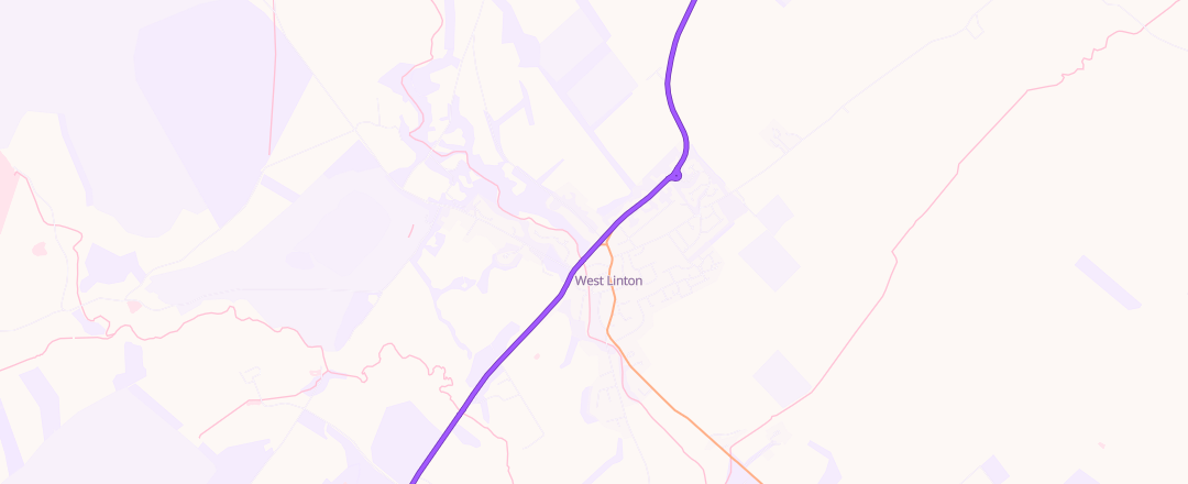 Map showing Manor Garage, West Linton