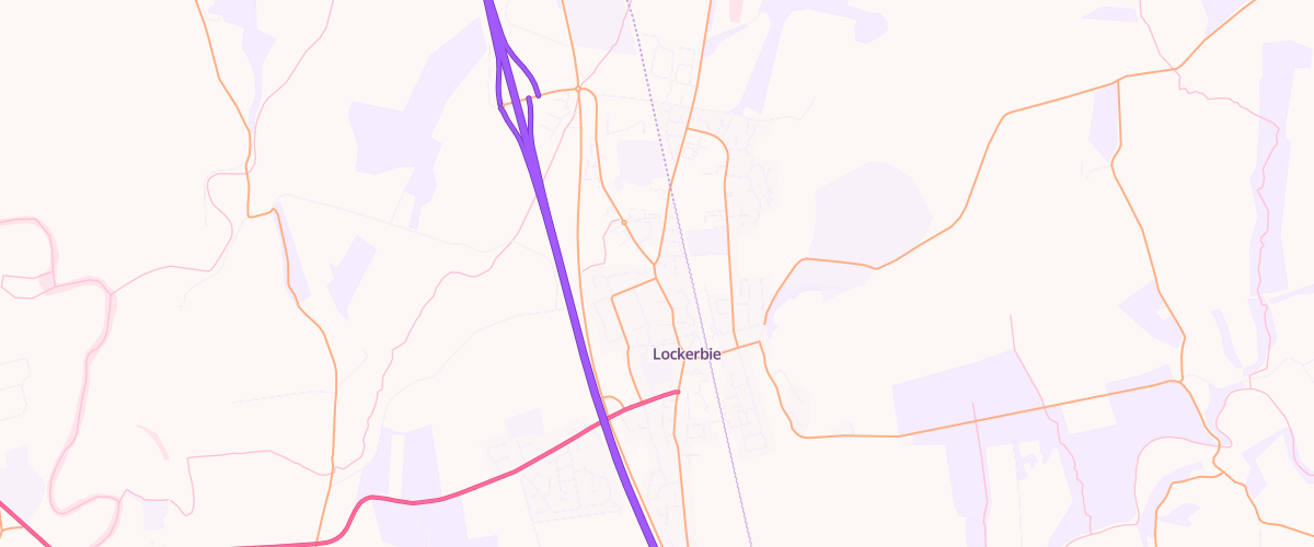 Map showing the location of Lockerbie Fuel Express Automat
