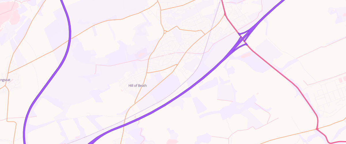 Map showing the location of Cowdenbeath Service Station