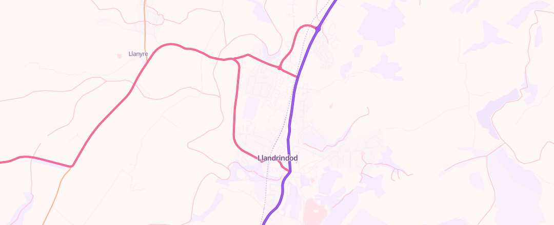 Map showing Ats Euromaster Ltd, Llandrindod Wells
