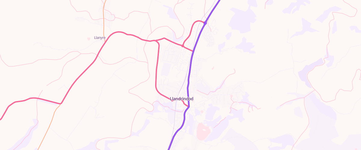 Map showing the location of Llandrindod Wells Superstore Petrol