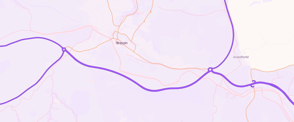 Map showing the location of Mfg Morrisons Brecon