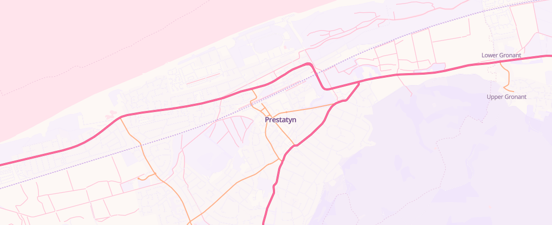 Map showing Central Garage, Prestatyn