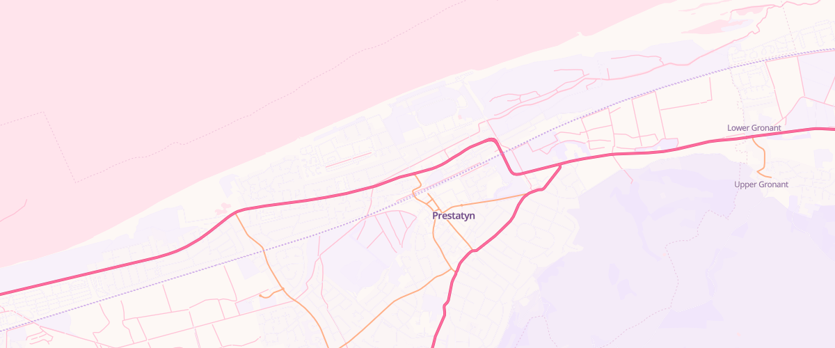 Map showing the location of Mfg Prestatyn