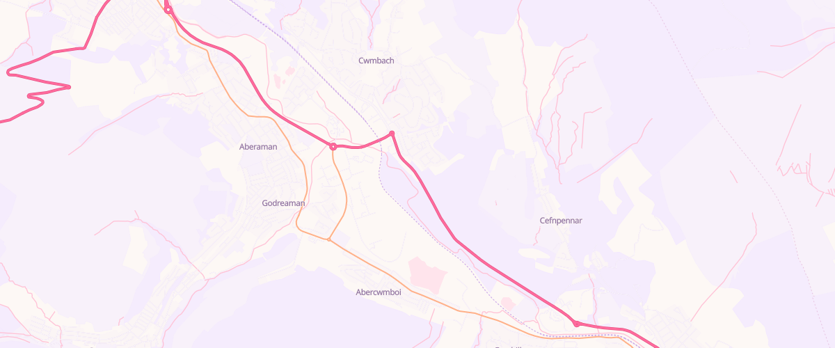 Map showing the location of Midglanmorgan