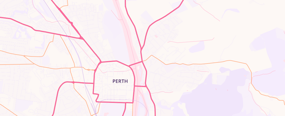 Map showing Kwik-Fit, Perth