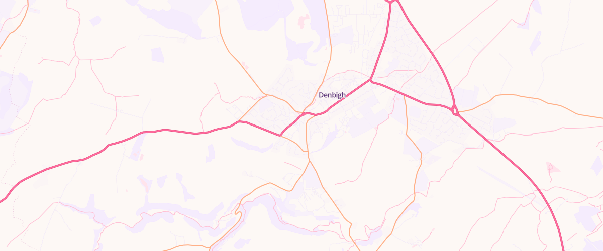 Map showing the location of Mfg Morrisons Denbigh