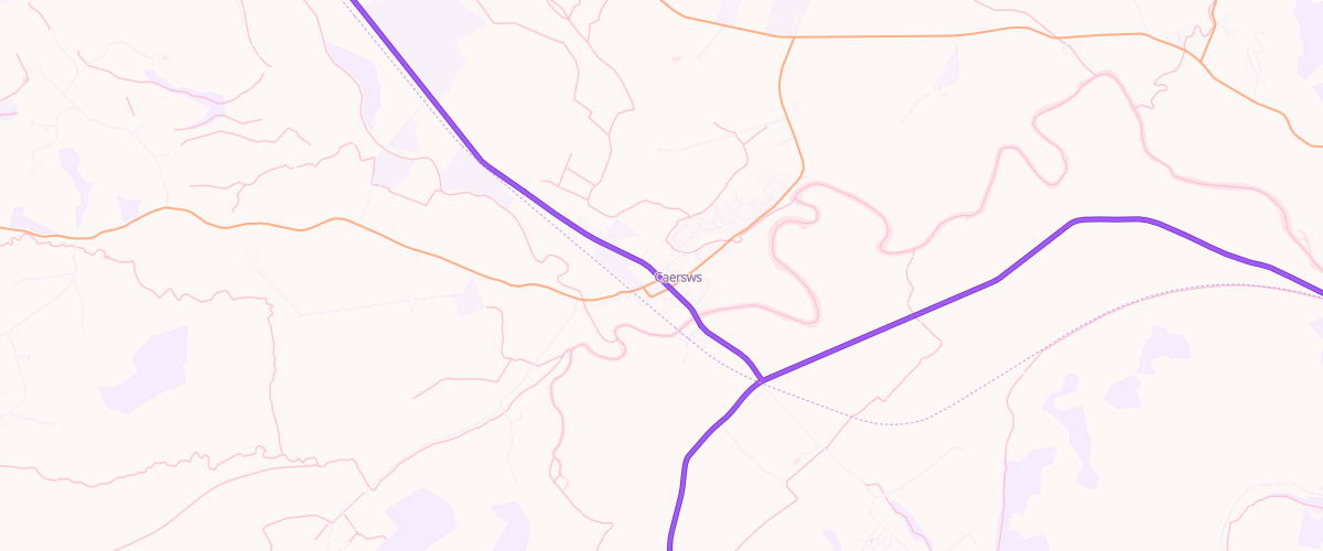 Map showing the location of Ascona Caersws Service Station