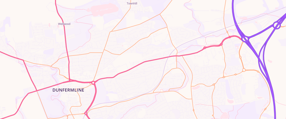 Map showing the location of Garvock Filling Station
