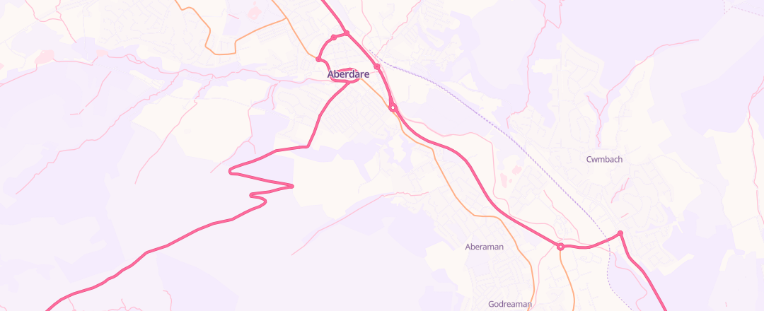 Map showing A & A Tyre Services, Aberdare