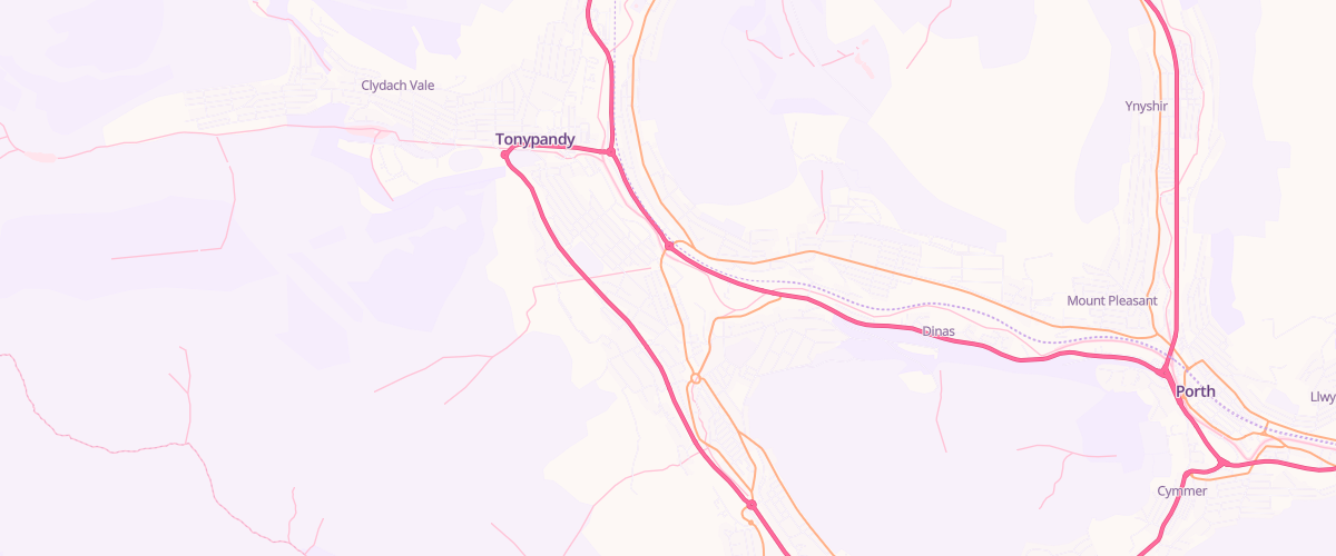 Map showing the location of Shell Tonypandy
