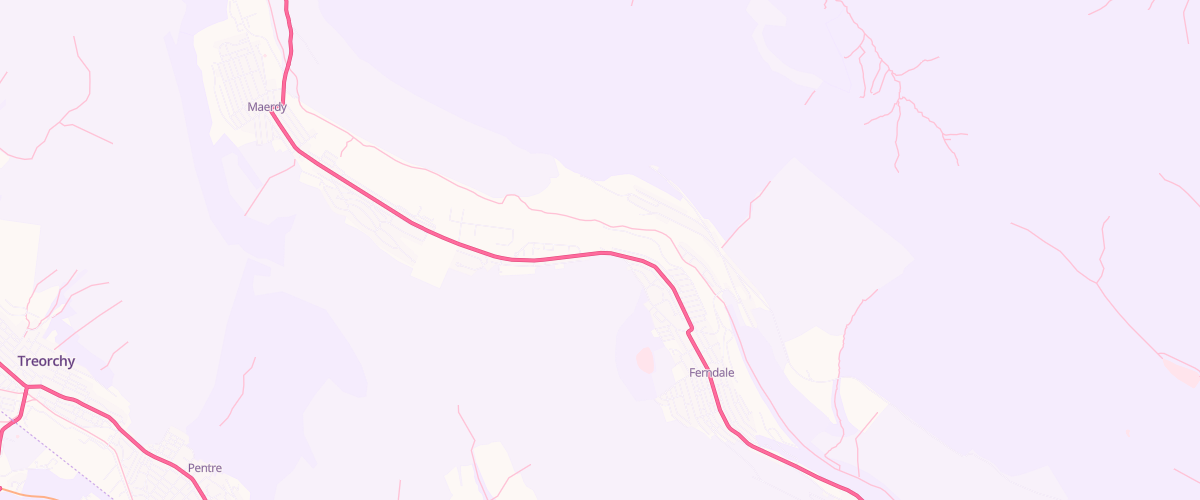 Map showing the location of Essar Ferndale Service Station