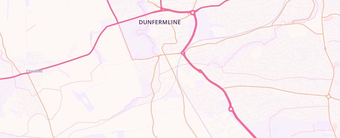 Map showing Multifix Garage Ltd, Dunfermline