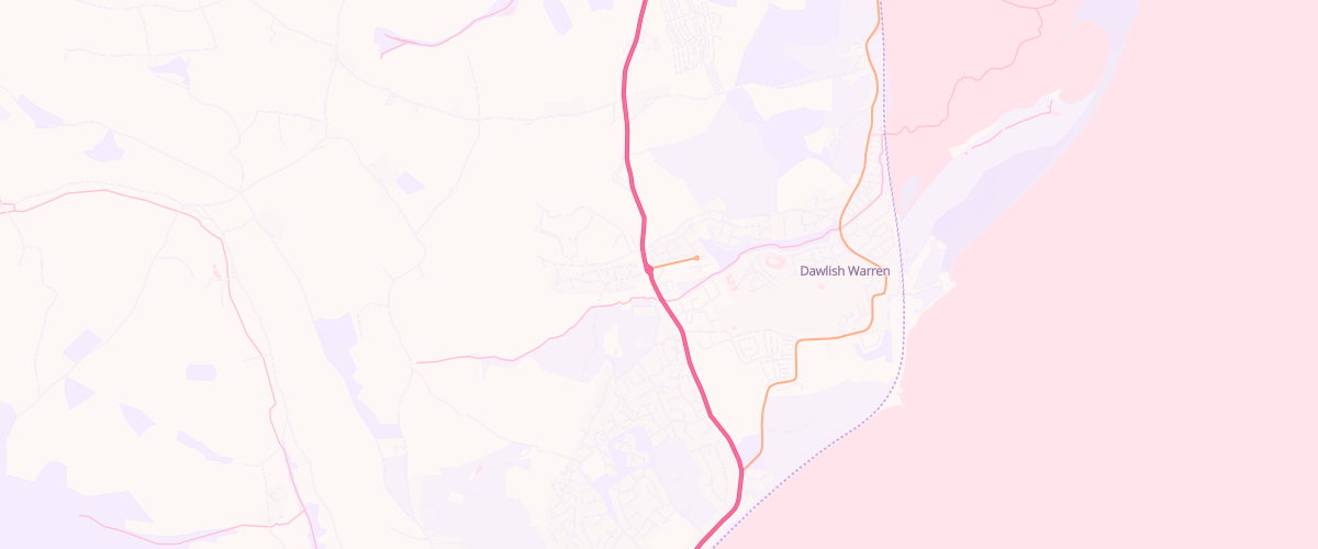 Map showing the location of Sainsburys Dawlish