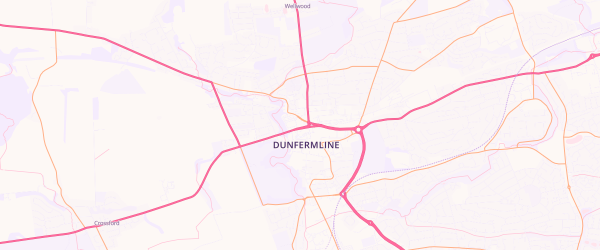 Map showing the location of Dunfermline Fire Station Superstore