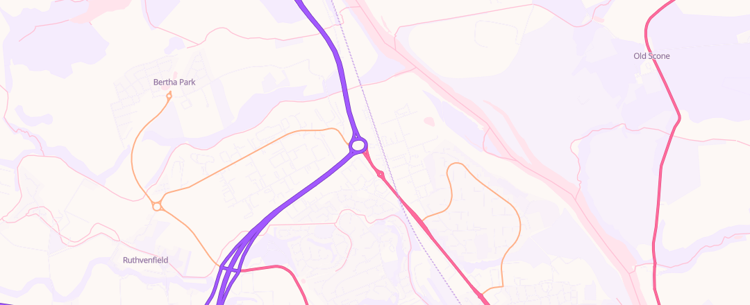 Map showing Arnold Clark, Perth
