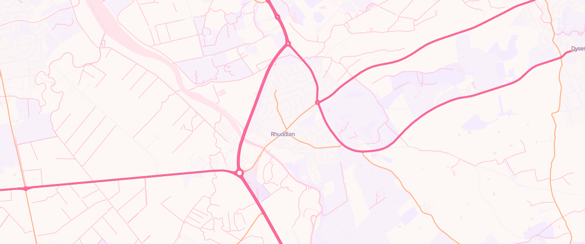 Map showing the location of Asda Rhuddlan Express Petrol