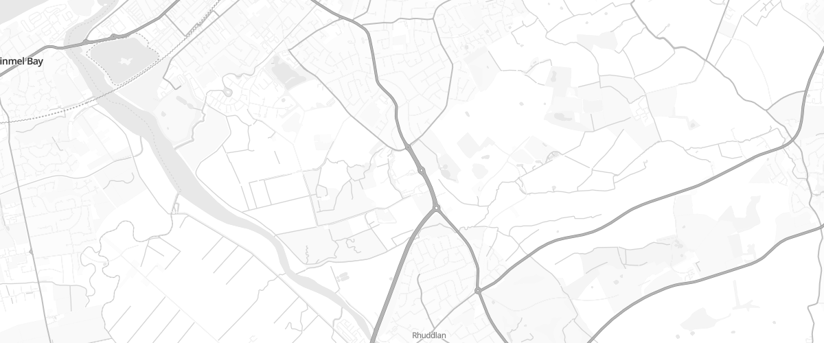 Map showing the location of Sainsburys Rhyl