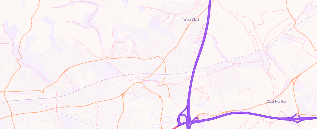 Map showing Pinhoe Garage, Exeter