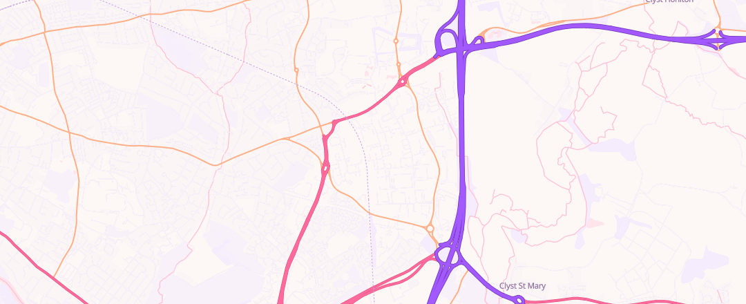 Map showing Royal Mail Group Plc Fleet And Maintenance Services, Exeter