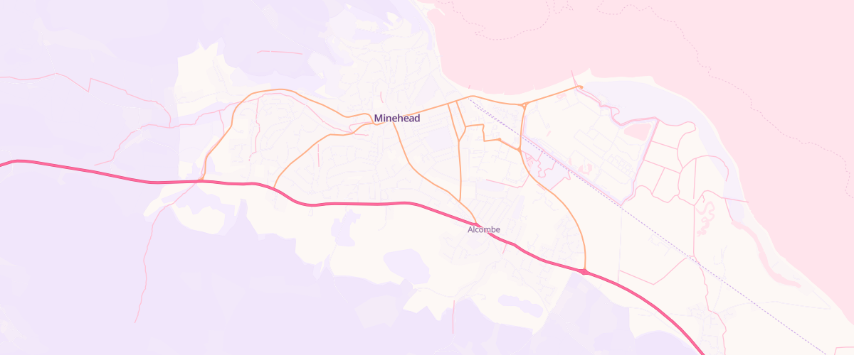 Map showing the location of Best One Minehead