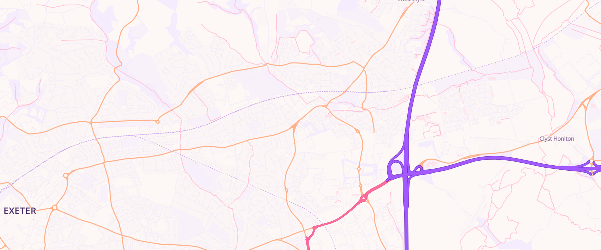 Map showing the location of Sainsburys Pinhoe Road