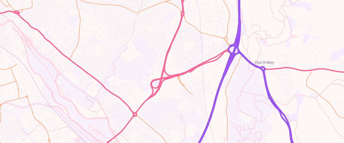 Map showing the location of Exeter Vale Extra Petrol