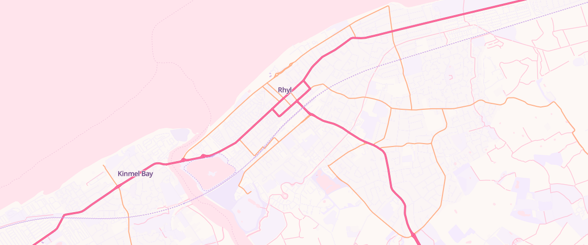 Map showing the location of Mfg Morrisons Rhyl