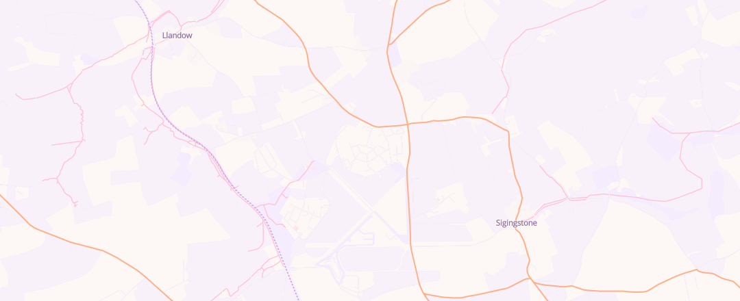 Map showing Vale Motor Cycles, Cowbridge