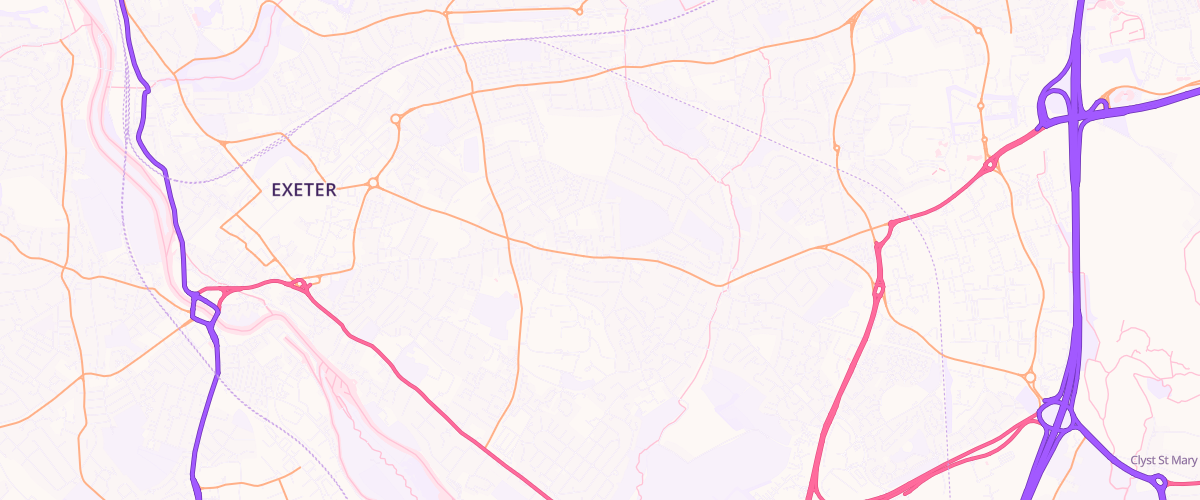 Map showing the location of Heavitree Esso Express