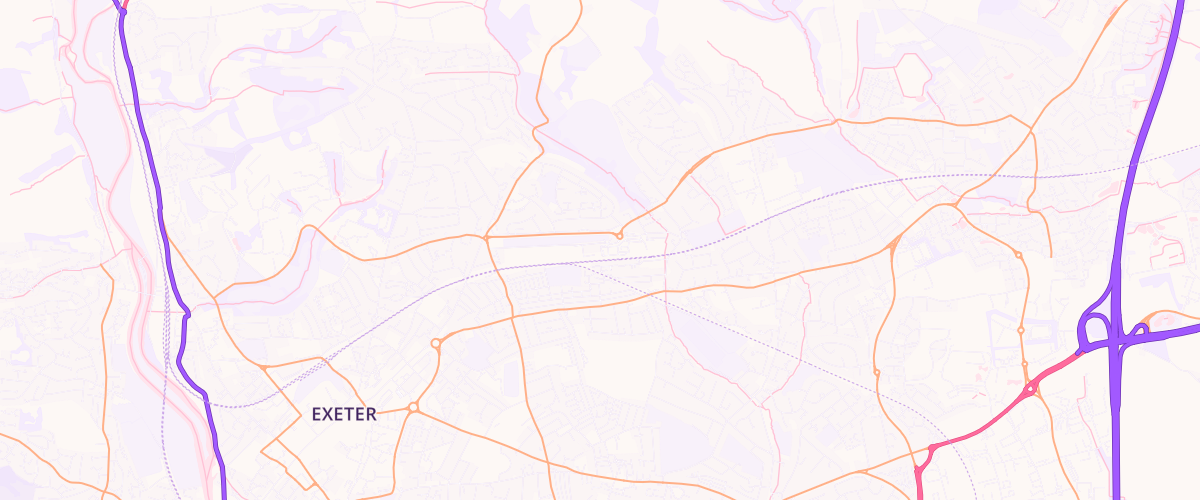 Map showing the location of Mfg Morrisons Exeter