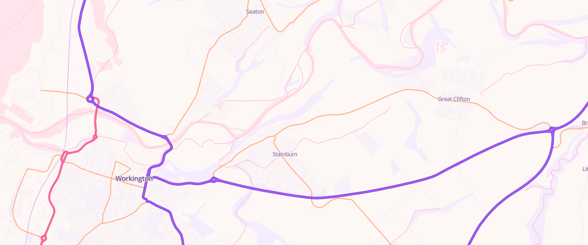 Map showing the location of Middlemoor Service Station