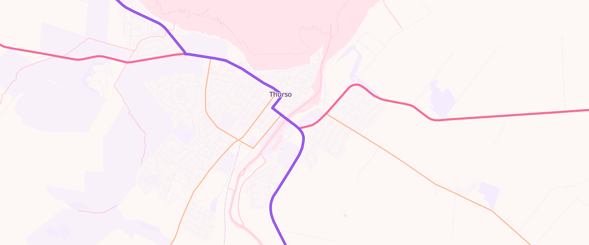 Map showing the location of Bridgend Thurso Filling Station