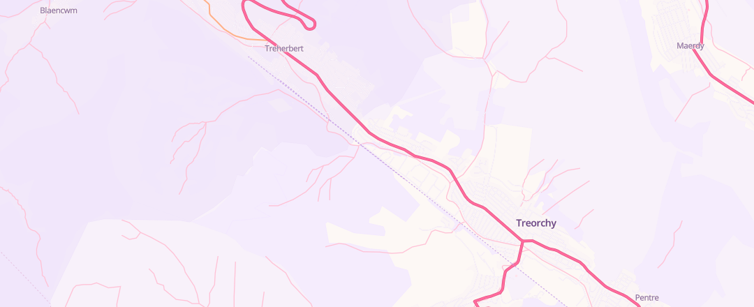 Map showing Motortech, Treorchy