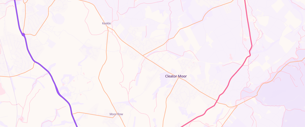 Map showing the location of Crossfield Garage Nisa