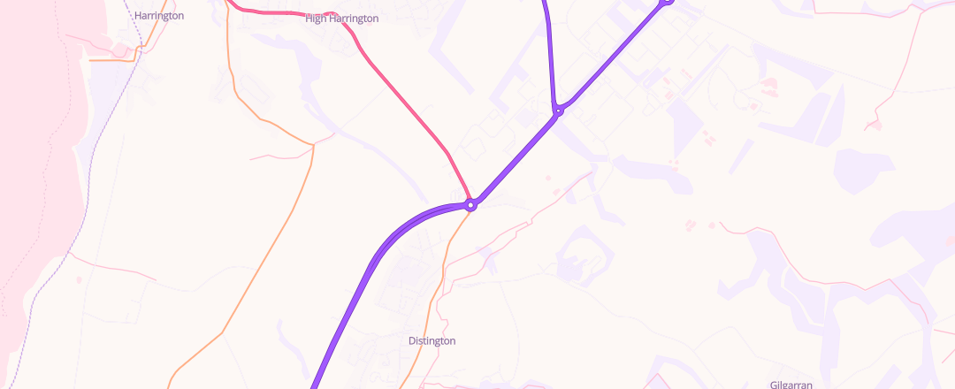 Map showing Myers & Bowman Ltd, Workington