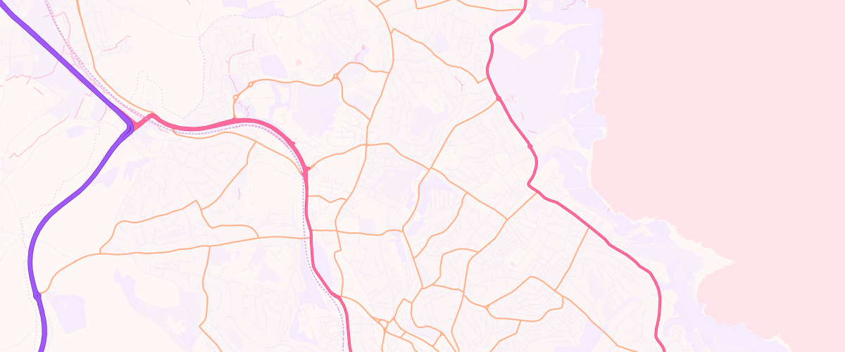 Map showing the location of Teignmouth Rd Esso Express