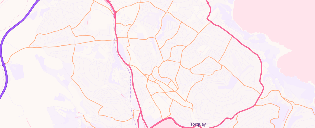 Map showing Glendower Garage, Torquay