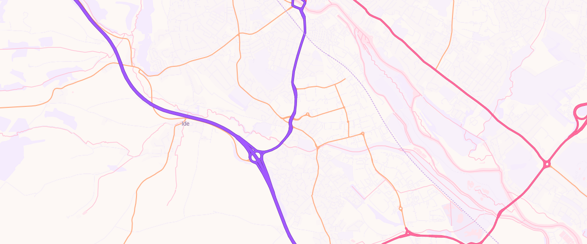 Map showing the location of Sainsburys Alphington Road