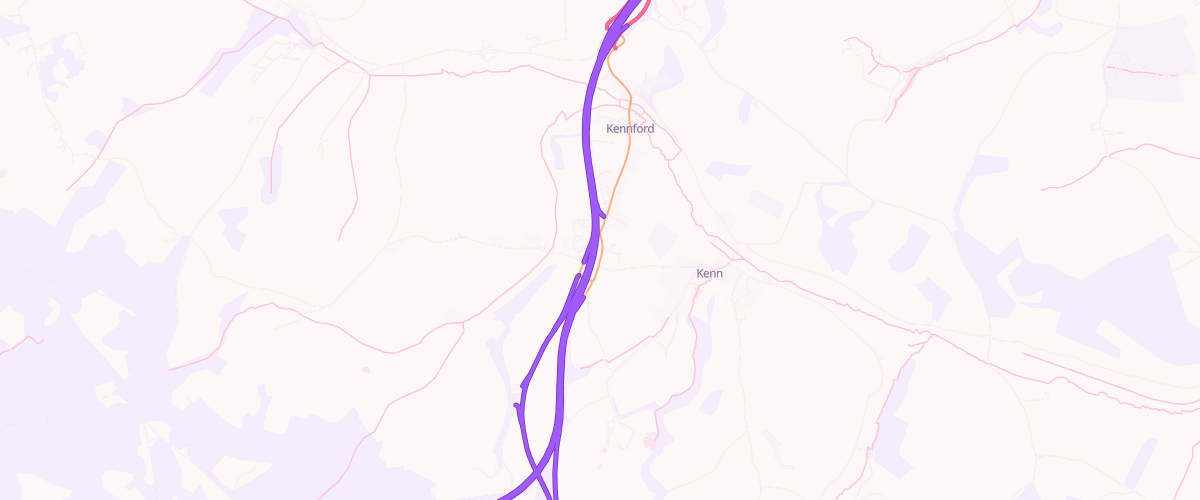 Map showing the location of Shell Kennford