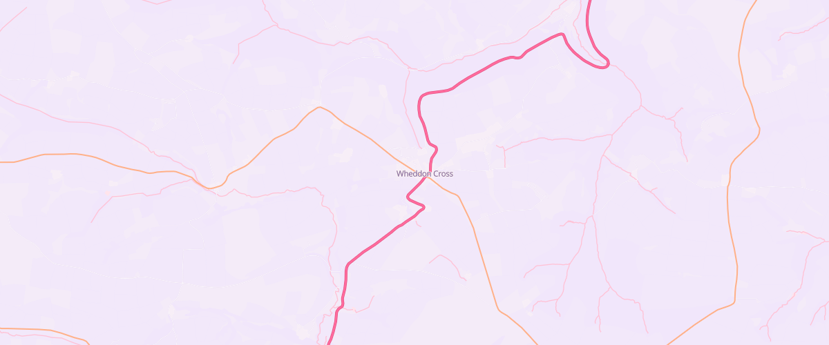 Map showing the location of Central Convenience Wheddon Cross