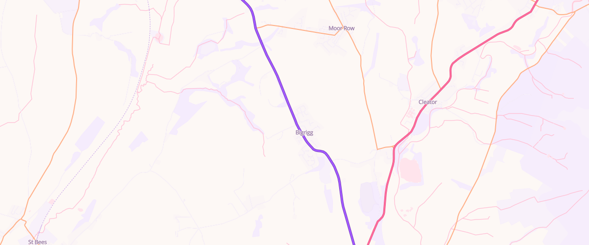 Map showing the location of Gem Bigrigg