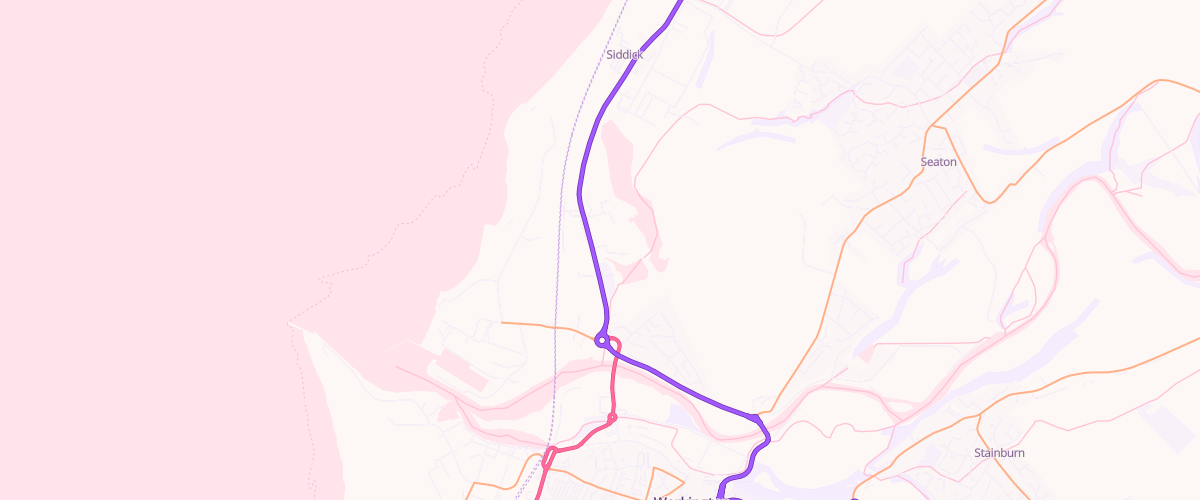 Map showing the location of Asda Workington Superstore