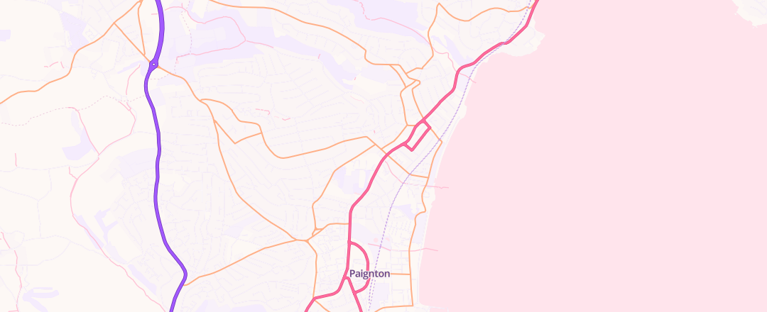 Map showing Ams Tyres And Exhausts, Paignton