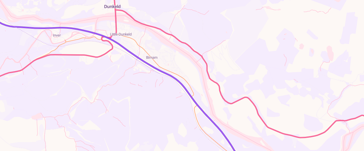 Map showing the location of Dunkeld Fuel Express Automat